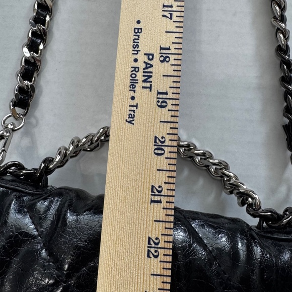 STEVE MADDEN BCookie Black/White Crossbody/Handbag/Quilted-Puffy/Faux Leather - Picture 6 of 14